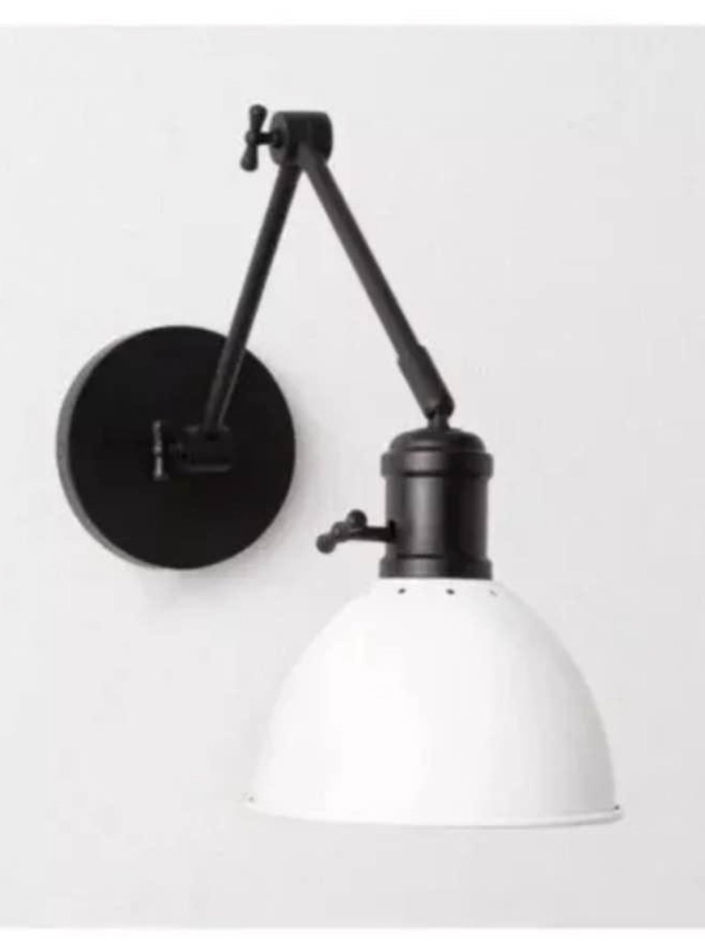 NIB Studio McGee Black and White Adjustable Wall Sconces